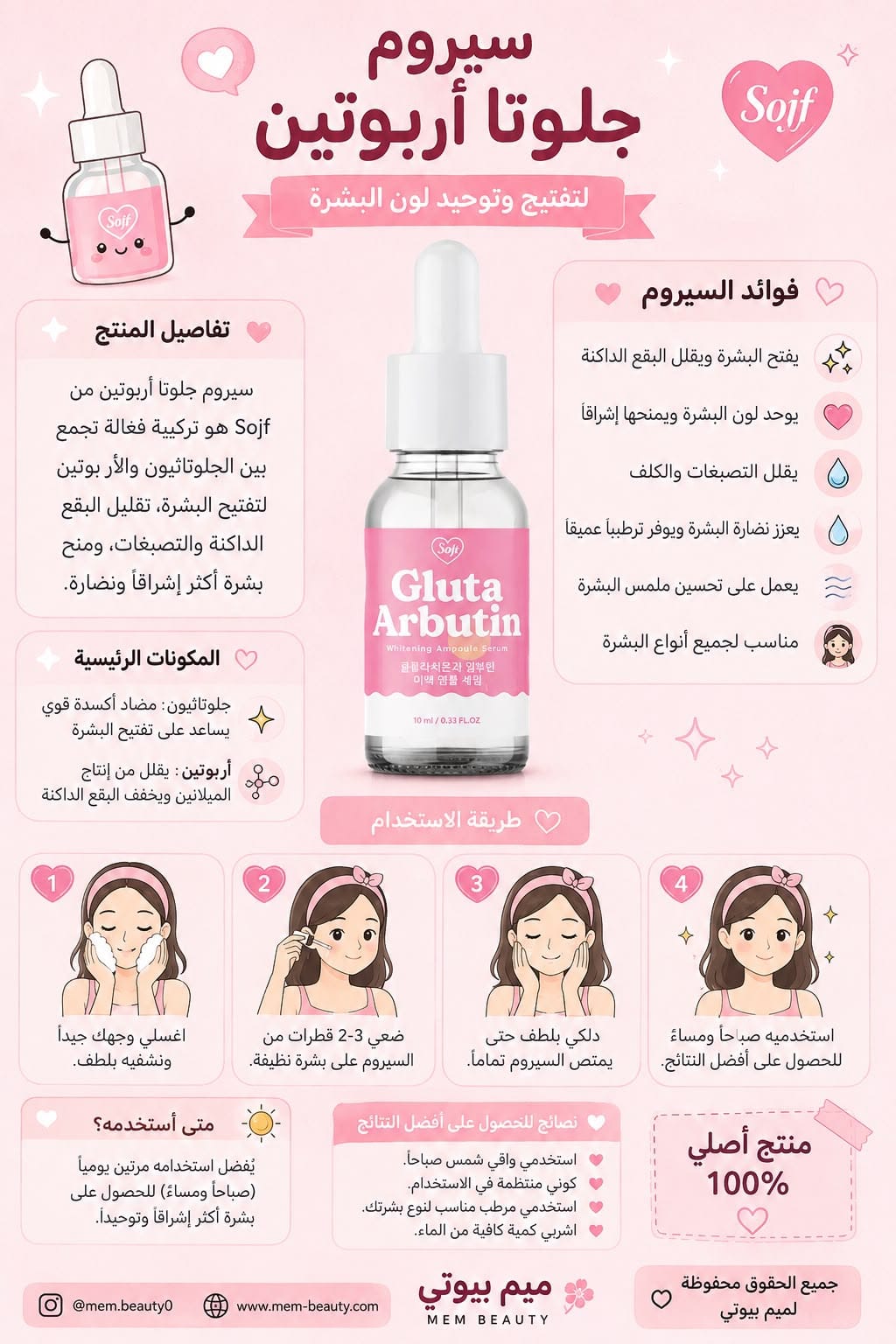 سيروم جلوتا أربوتين – Sojf Gluta Arbutin