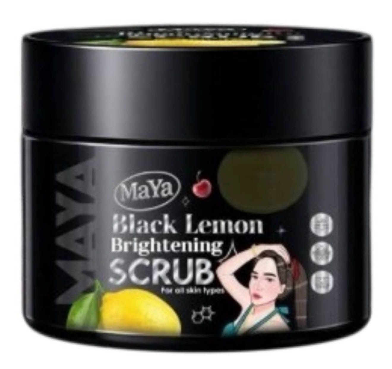 مقشر مايا بالليمون الأسود – Maya Black Lemon Brightening Scrub