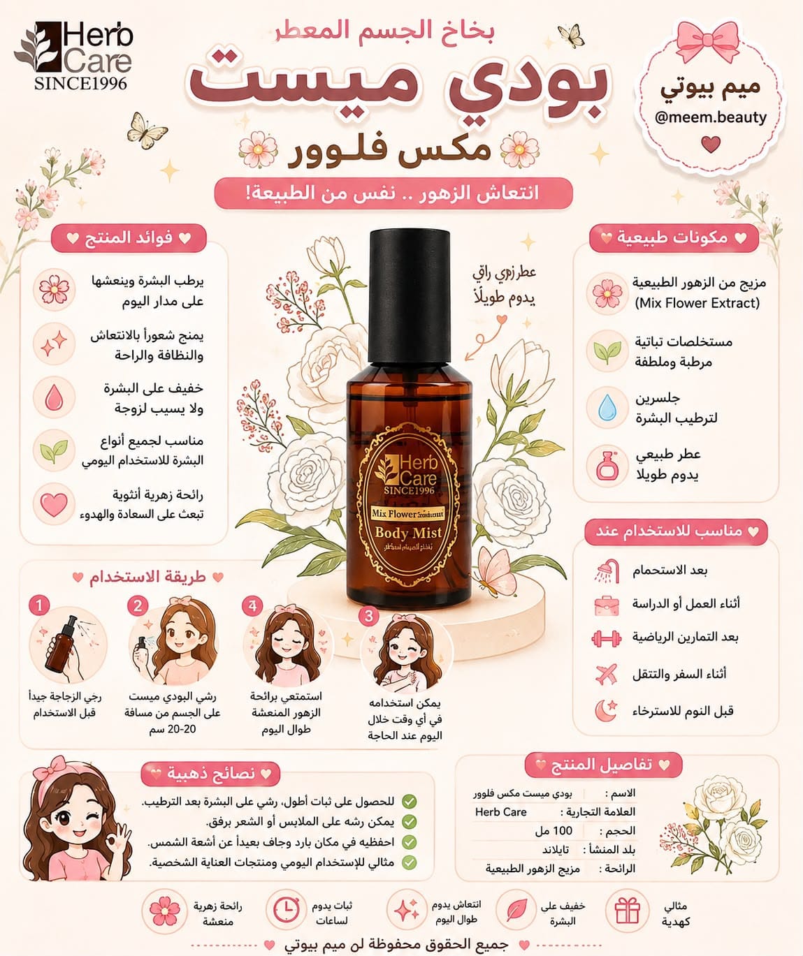 بودي ميست مكس فلورور – Mix Flower Body Mist
