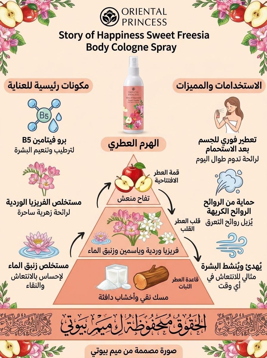 بخاخ الجسم سويت فريزيا – Story of Happiness Sweet Freesia